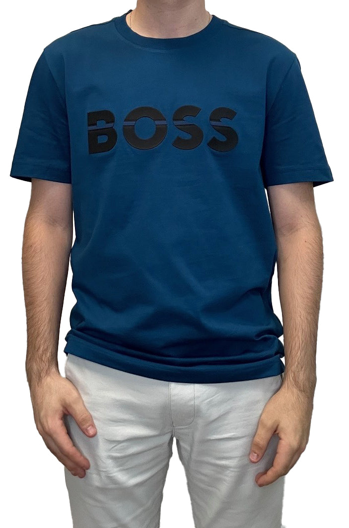 T-Shirt pour homme par HUGO BOSS | 50525208 Bleu Ouvert | Boutique Vvög, vêtements mode pour homme et femme