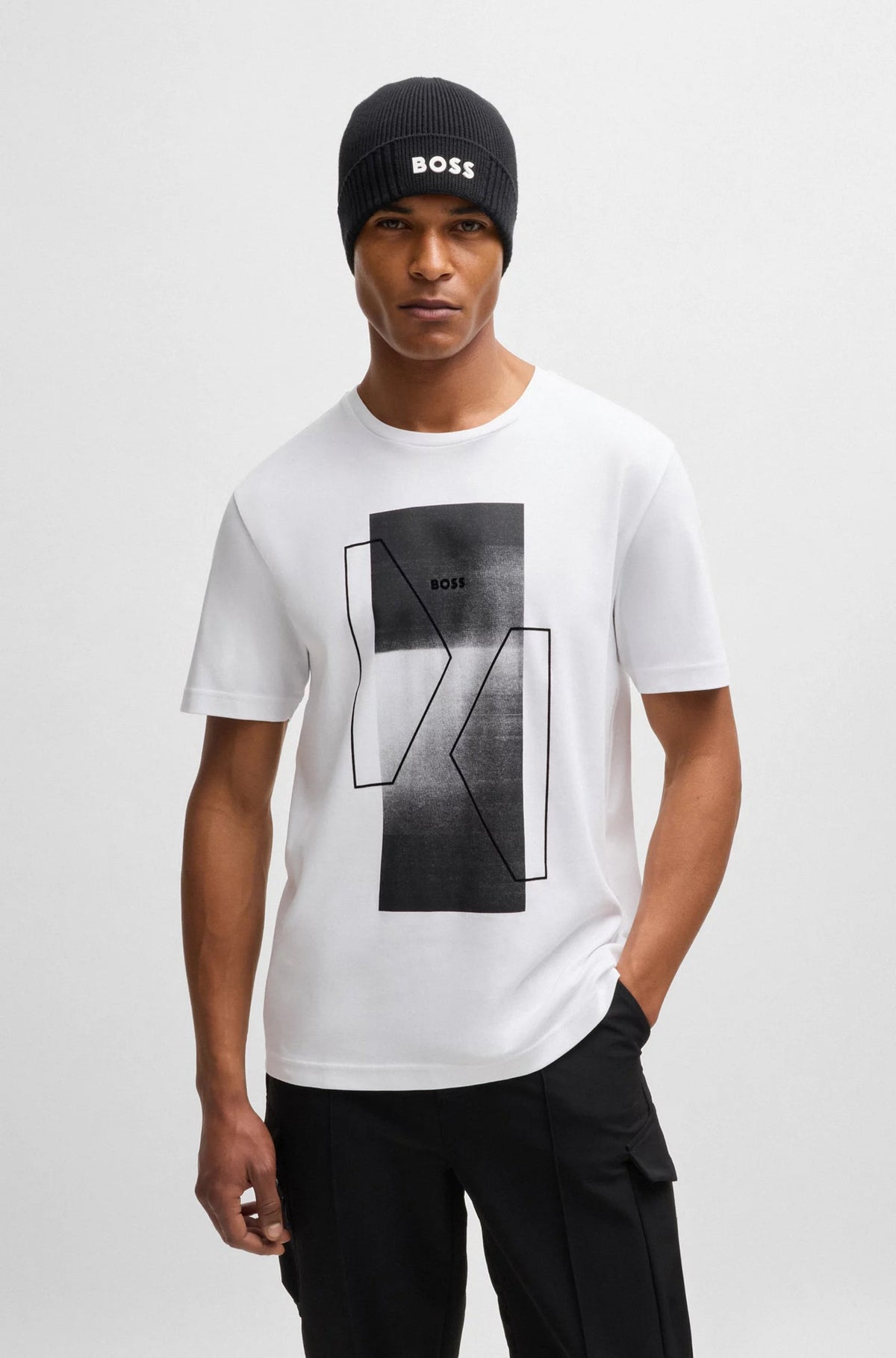 T-Shirt pour homme par HUGO BOSS | 50525219 Blanc | Boutique Vvög, vêtements mode pour homme et femme