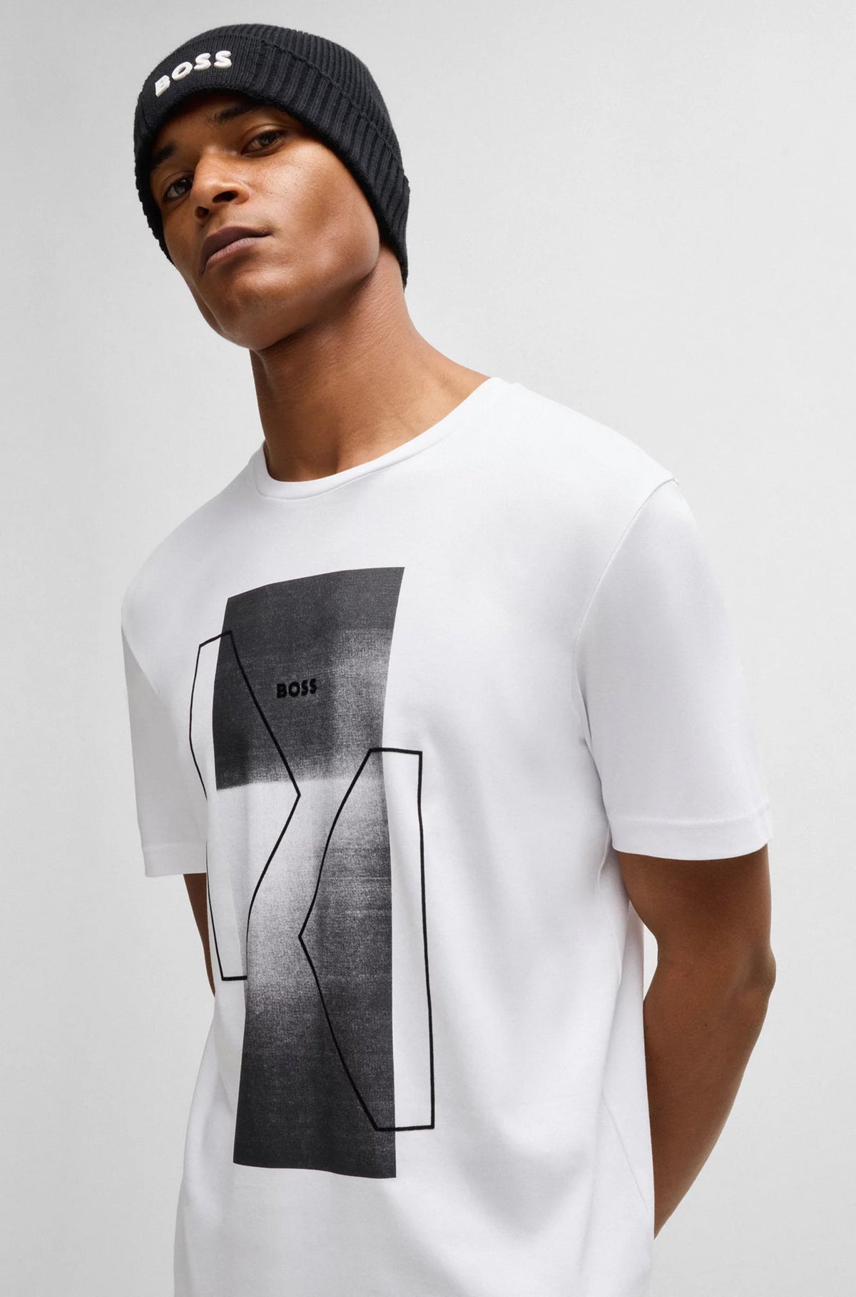 T-Shirt pour homme par HUGO BOSS | 50525219 Blanc | Boutique Vvög, vêtements mode pour homme et femme