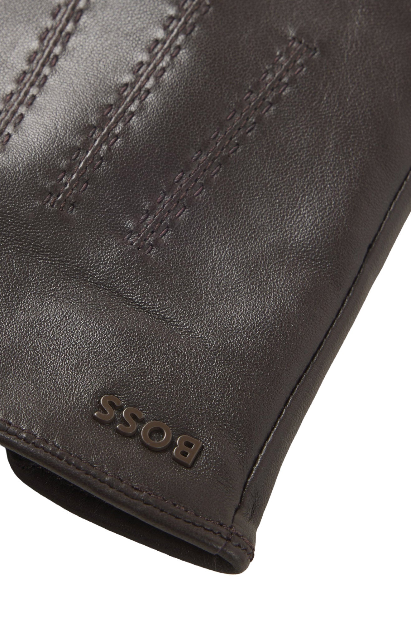 Gants brun foncé, detail pour homme par HUGO BOSS