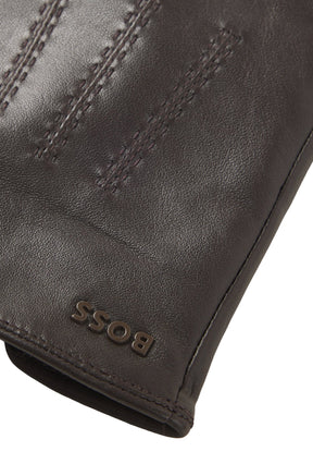 Gants brun foncé, detail pour homme par HUGO BOSS