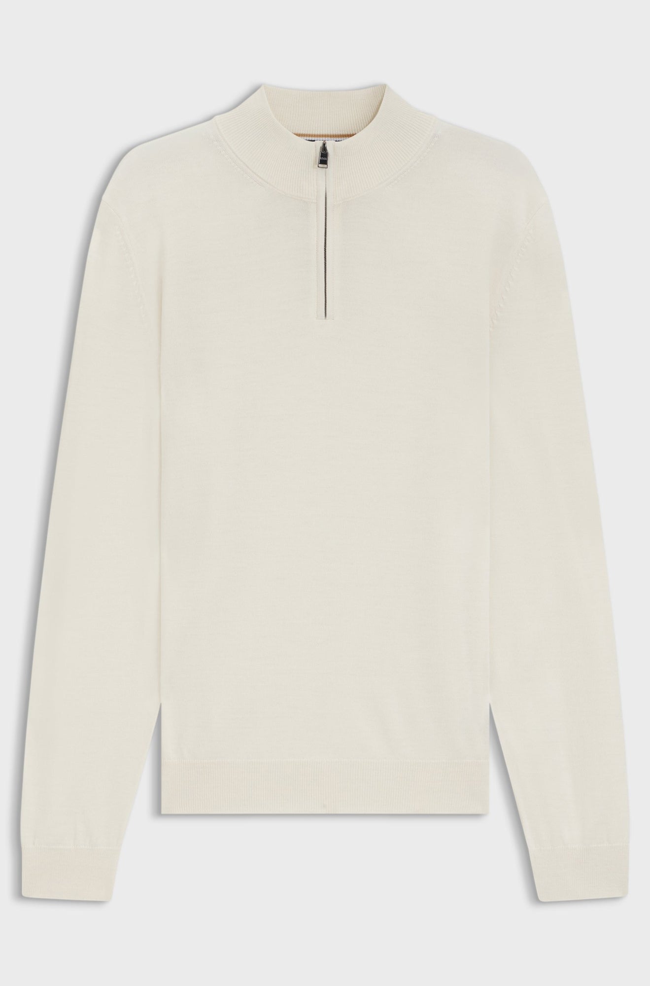 Chandail sport avec zip pour homme par HUGO BOSS | 50528300 Blanc | Boutique Vvög, vêtements mode pour homme et femme