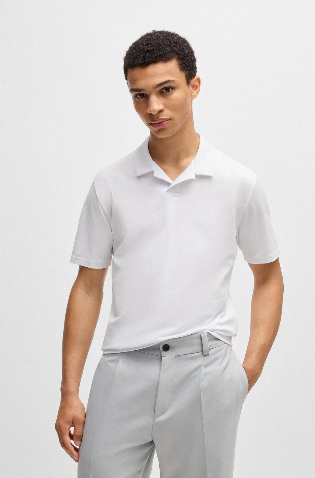 Polo sport pour homme par HUGO BOSS | 50530169 Blanc | Boutique Vvög, vêtements mode pour homme et femme