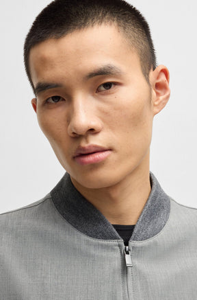 Coupe-vent mi-saison pour homme par HUGO BOSS | 50535707 Gris Moyen | Boutique Vvög, vêtements mode pour homme et femme