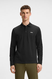 Polo manches longues pour homme par HUGO BOSS | 50536609 Noir | Boutique Vvög, vêtements mode pour homme et femme