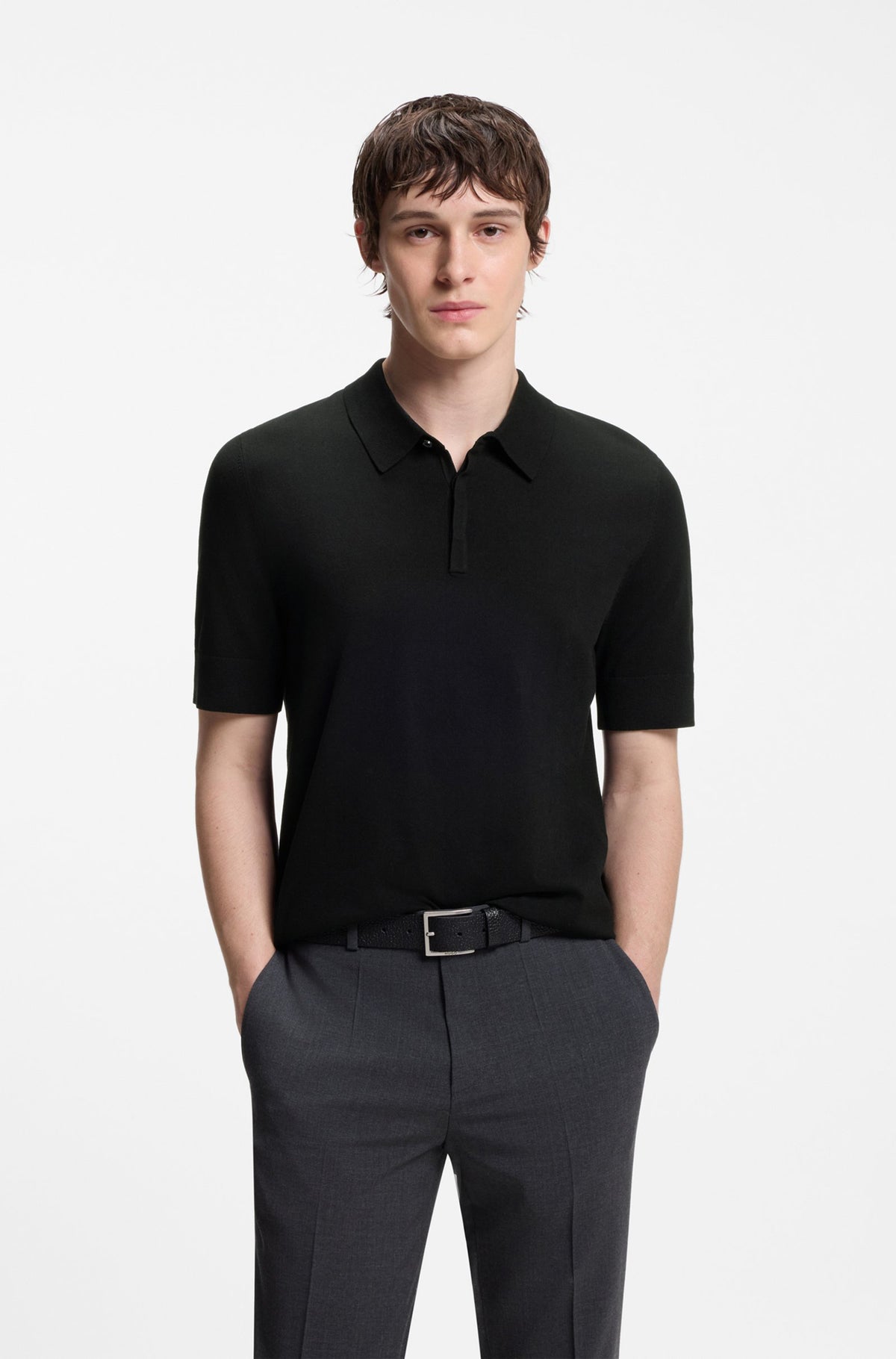 Polo pour homme par HUGO BOSS | 50536672 Noir | Boutique Vvög, vêtements mode pour homme et femme
