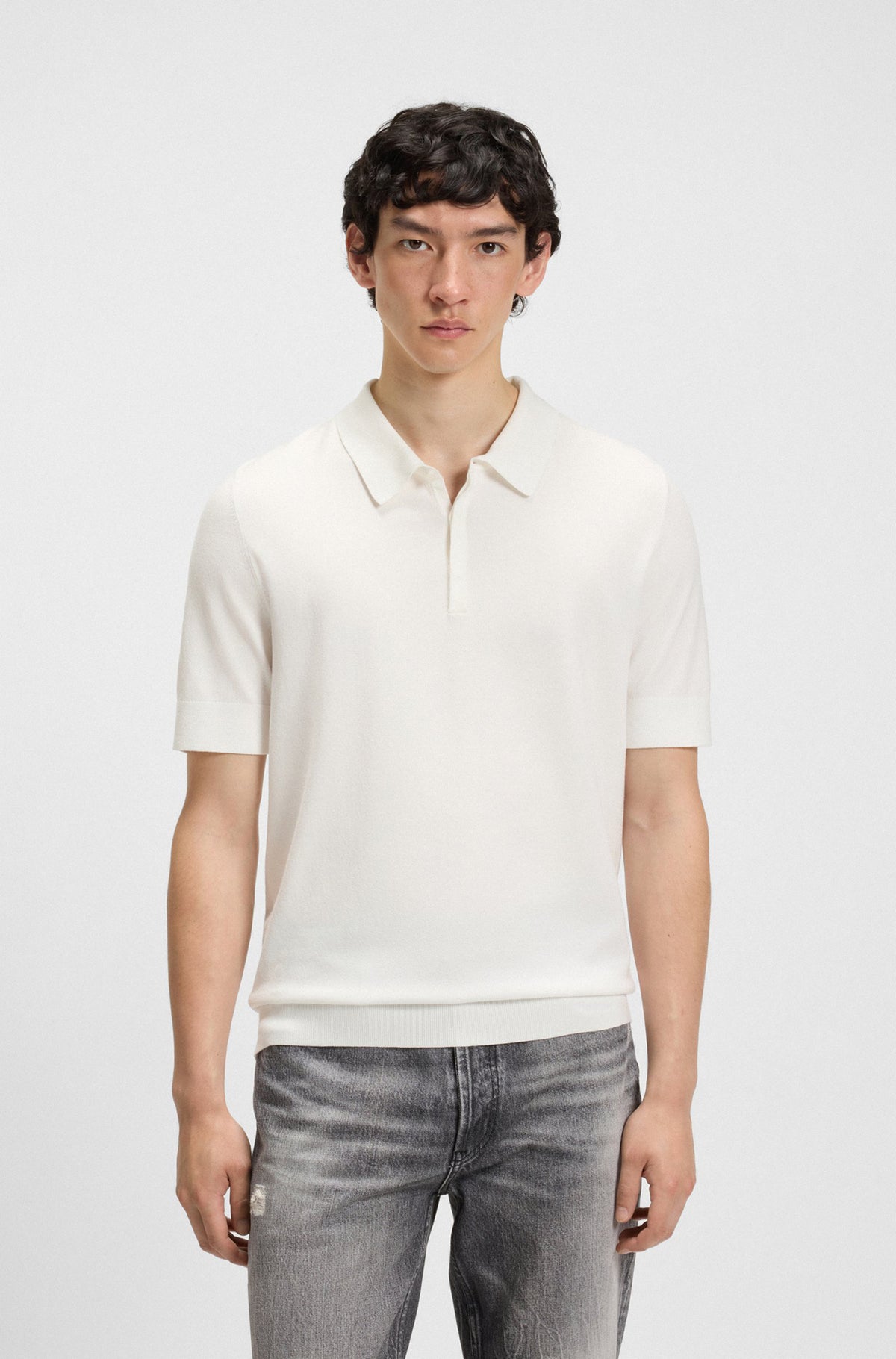 Polo pour homme par HUGO BOSS | 50536672 Naturel | Boutique Vvög, vêtements mode pour homme et femme