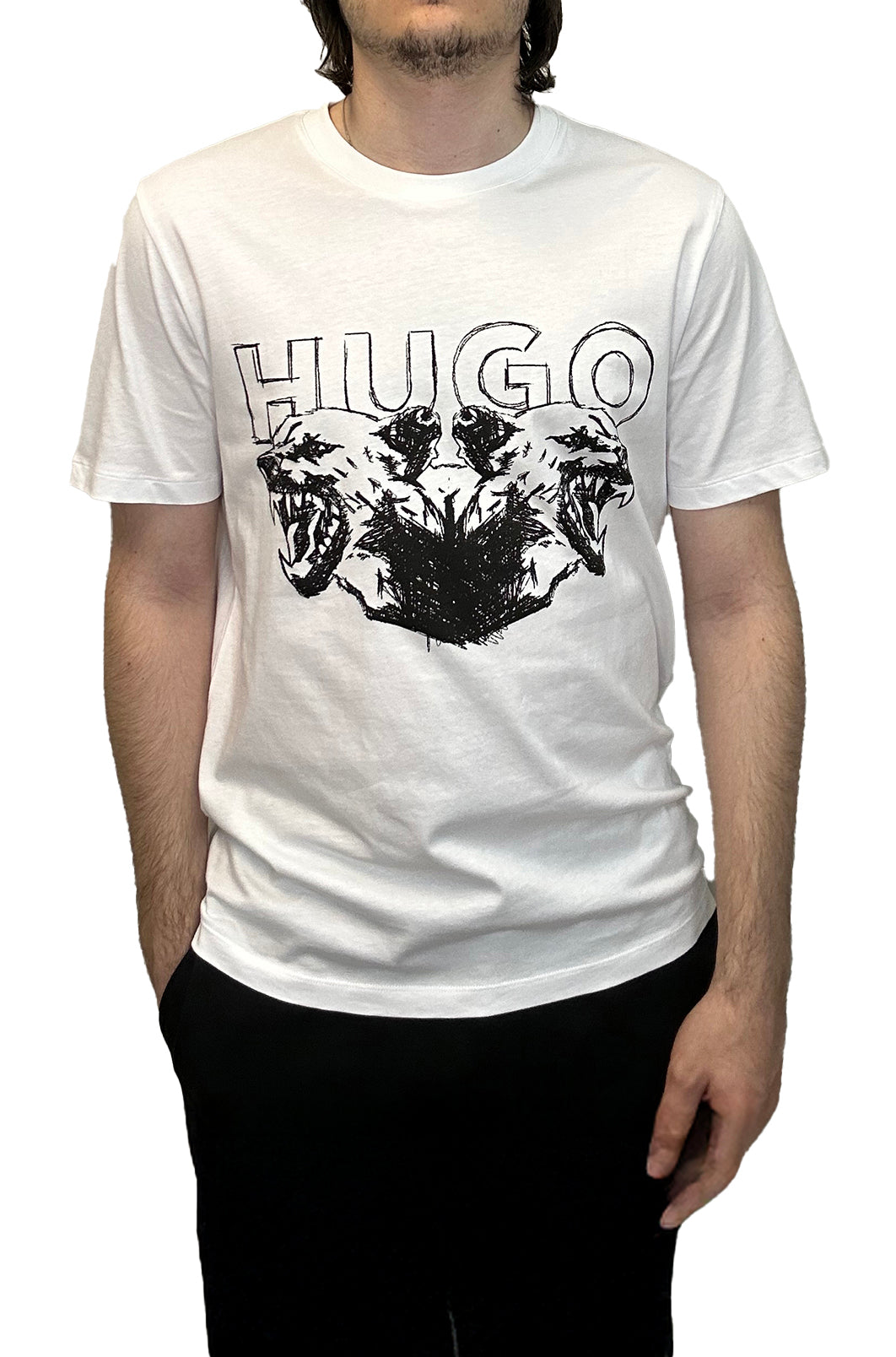 T-Shirt pour homme par HUGO BOSS | 50538257 Blanc | Boutique Vvög, vêtements mode pour homme et femme