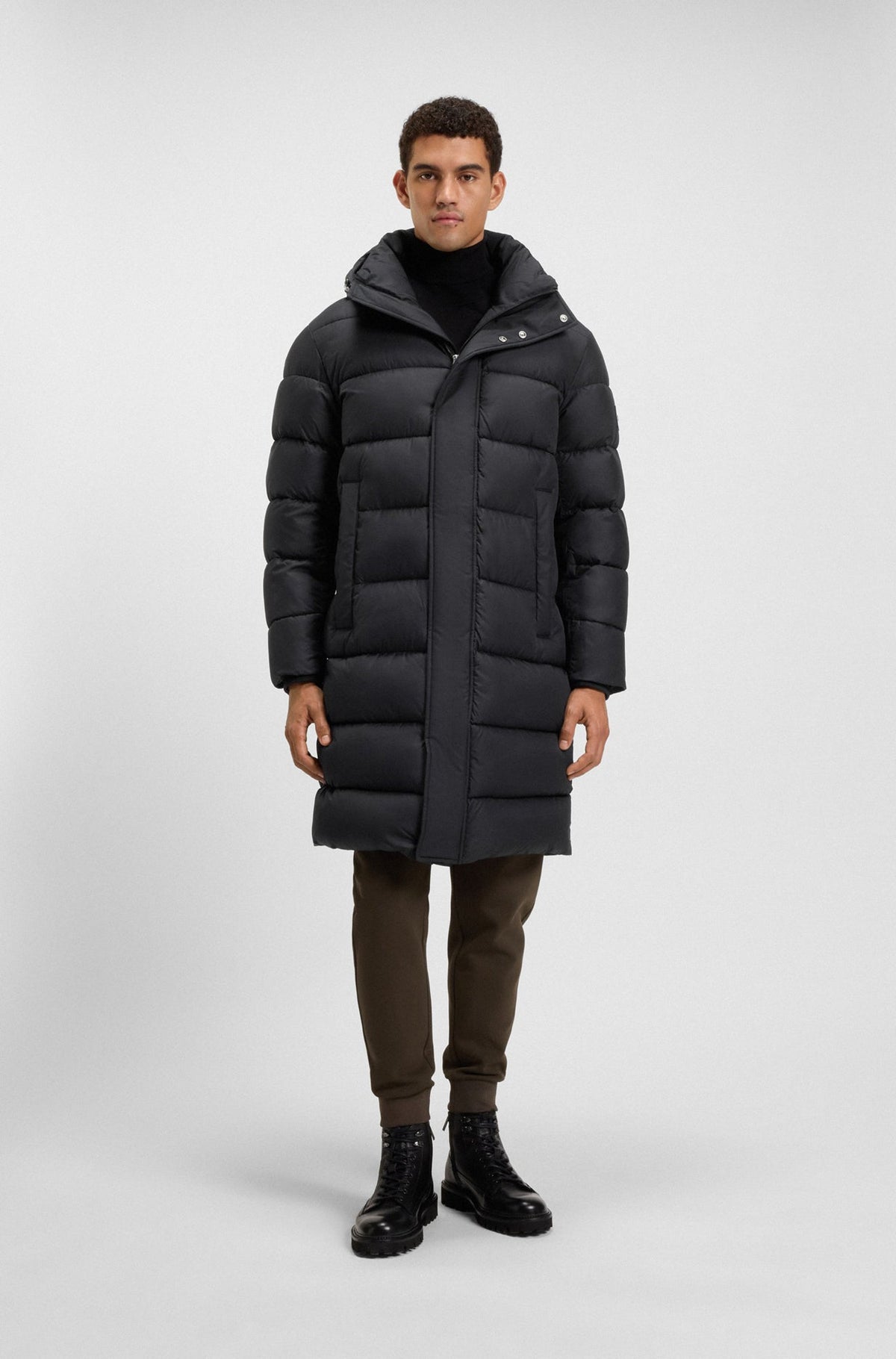 Manteau d'hiver pour homme par HUGO BOSS | 50540474 Noir | Boutique Vvög, vêtements mode pour homme et femme