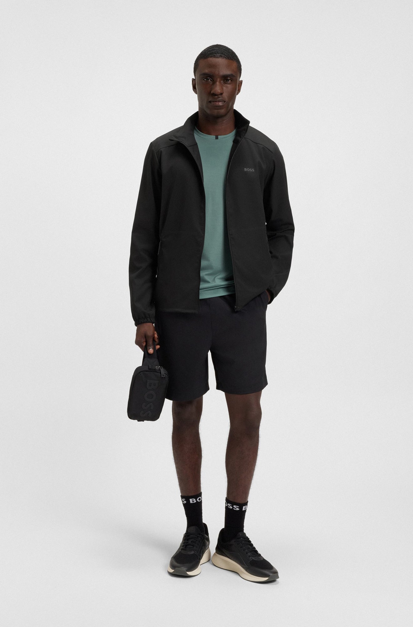 Coupe-vent mi-saison pour homme par HUGO BOSS | 50541297 Noir | Boutique Vvög, vêtements mode pour homme et femme