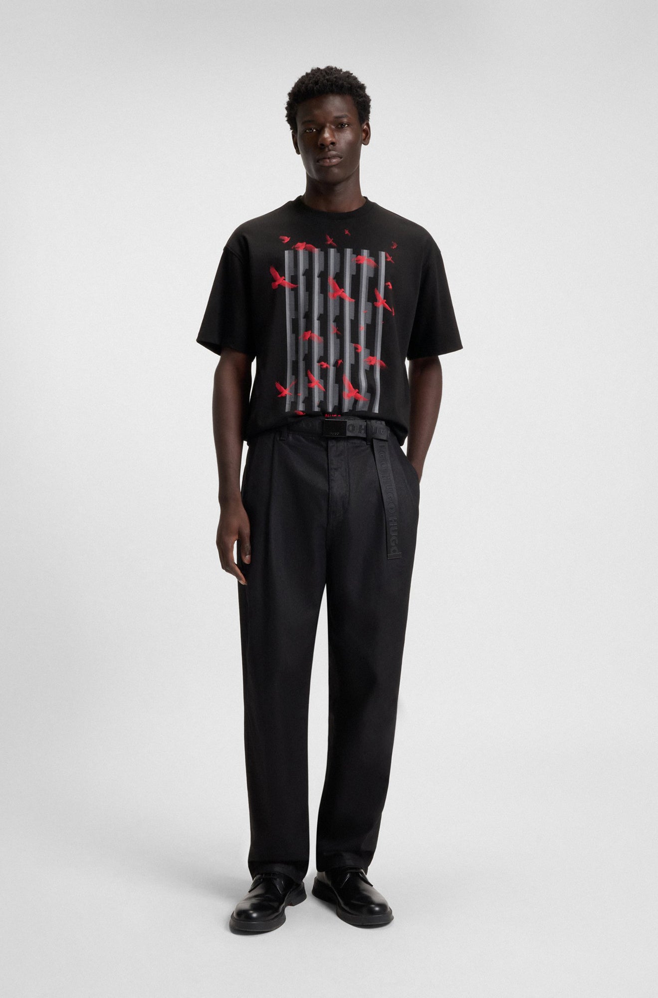 T-Shirt pour homme par HUGO BOSS | 50542581 Noir | Boutique Vvög, vêtements mode pour homme et femme