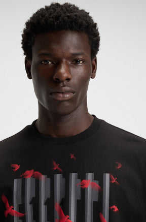 T-Shirt pour homme par HUGO BOSS | 50542581 Noir | Boutique Vvög, vêtements mode pour homme et femme