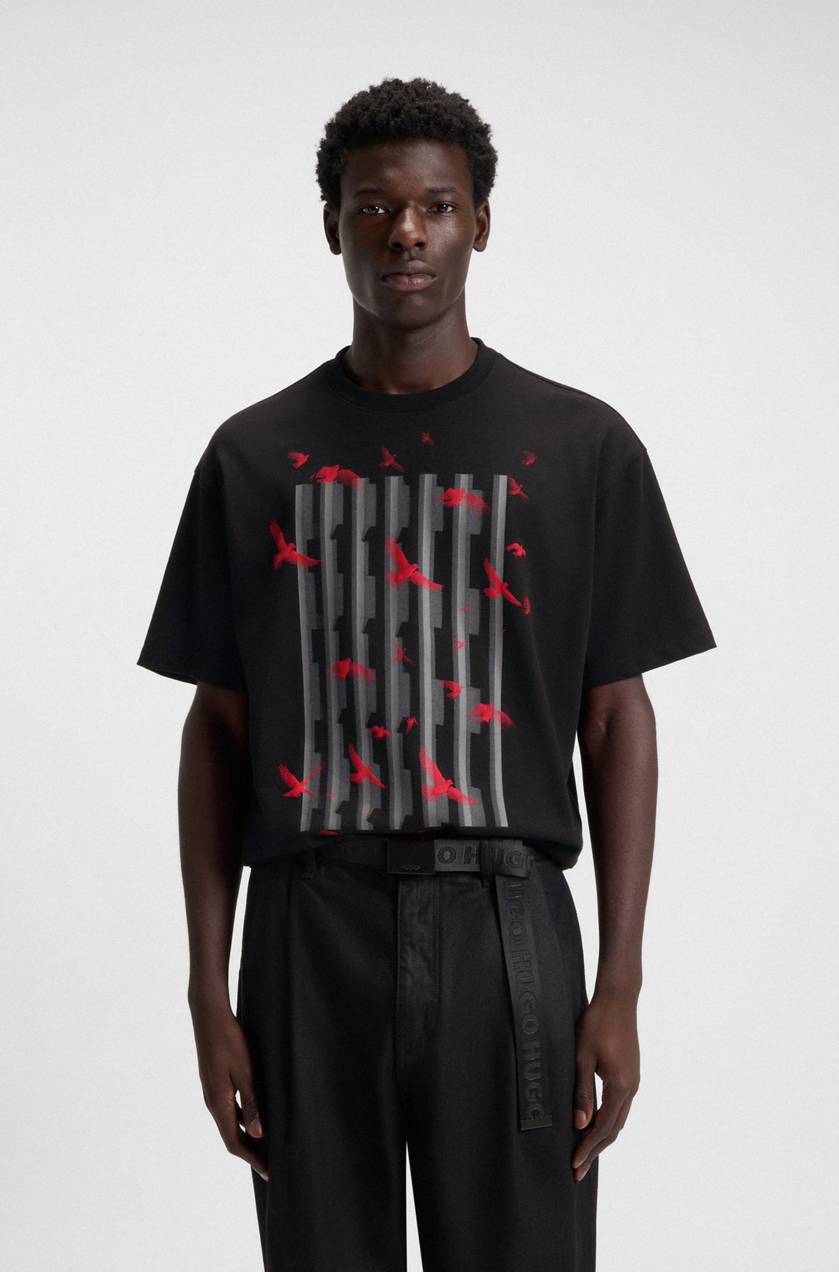 T-Shirt pour homme par HUGO BOSS | 50542581 Noir | Boutique Vvög, vêtements mode pour homme et femme