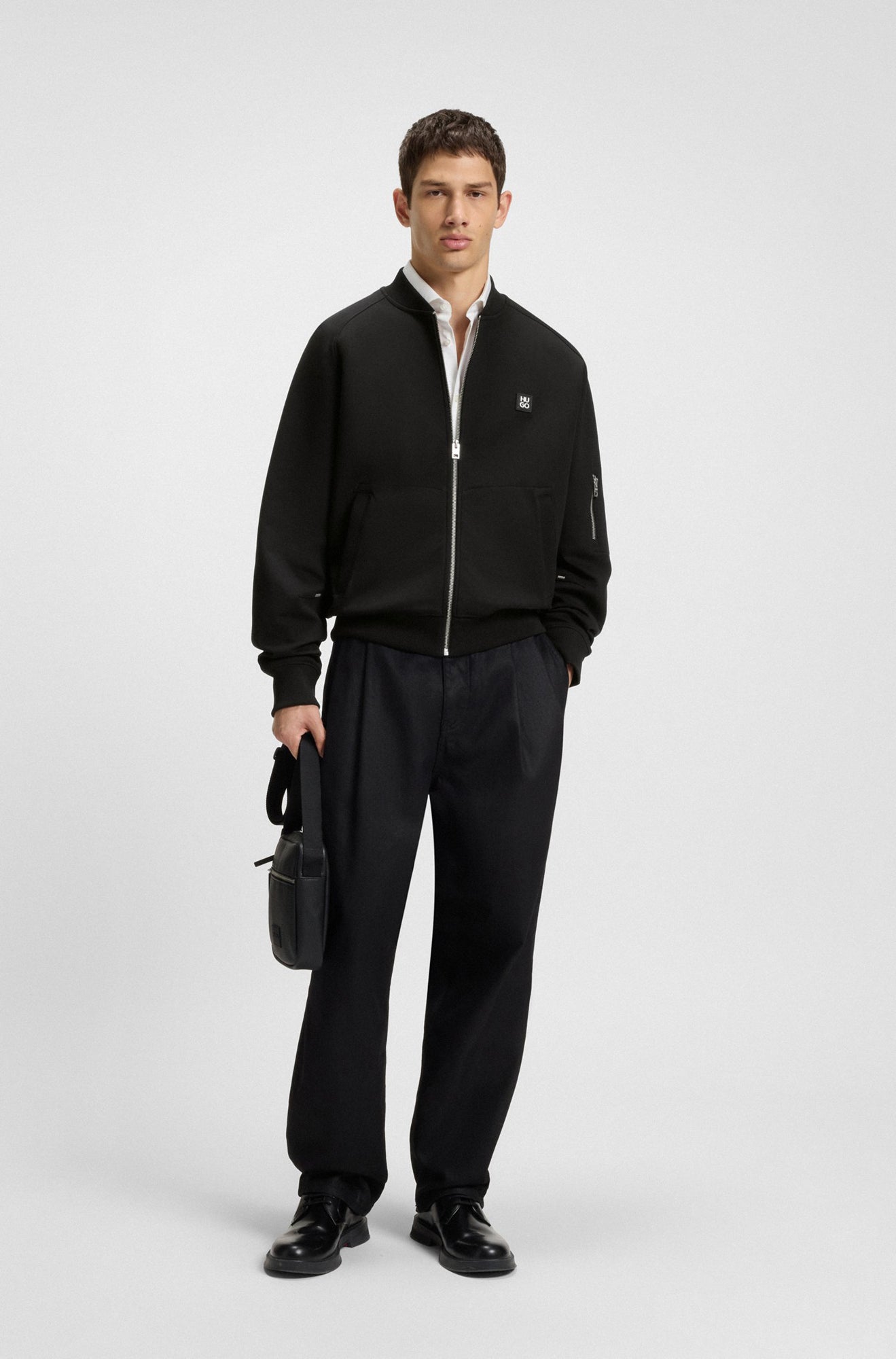 Coupe-vent mi-saison pour homme par HUGO BOSS | 50542590 Noir | Boutique Vvög, vêtements mode pour homme et femme