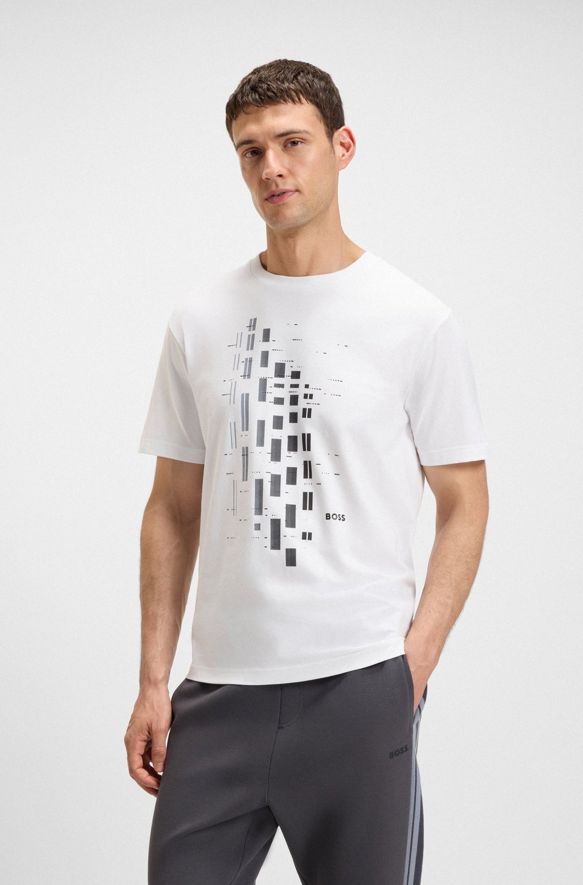 T-Shirt pour homme par HUGO BOSS | 50543808 Blanc | Boutique Vvög, vêtements mode pour homme et femme
