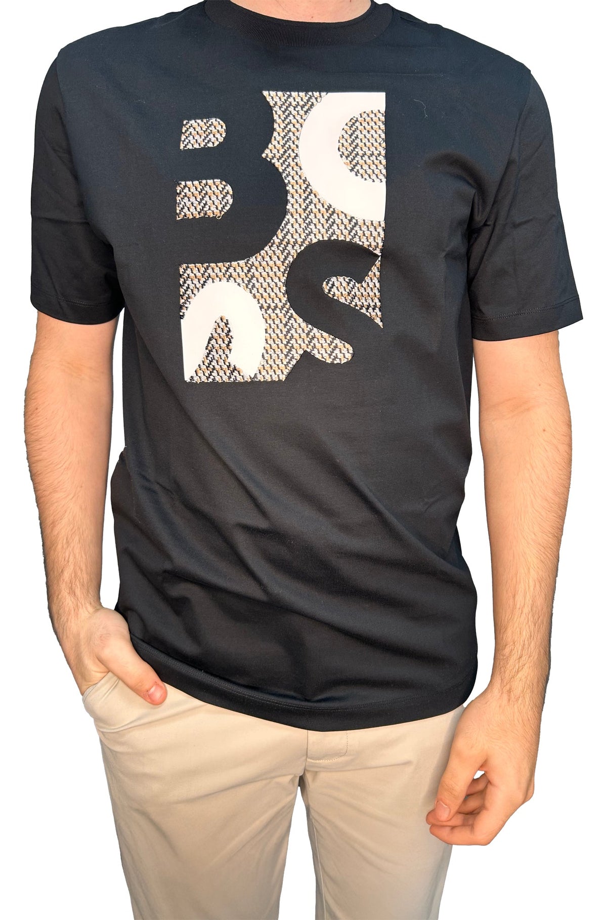 T-Shirt pour homme par HUGO BOSS | 50543901 Noir | Boutique Vvög, vêtements mode pour homme et femme