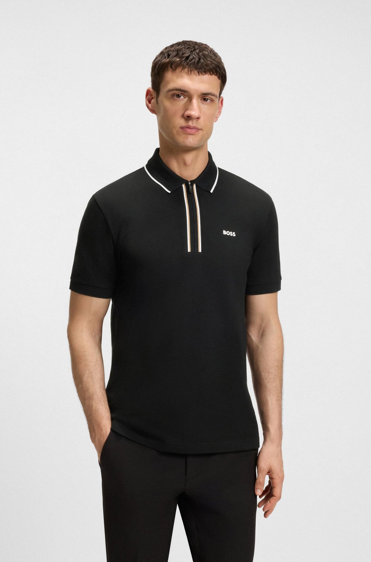 Polo sport pour homme par HUGO BOSS | 50544450 Noir | Boutique Vvög, vêtements mode pour homme et femme
