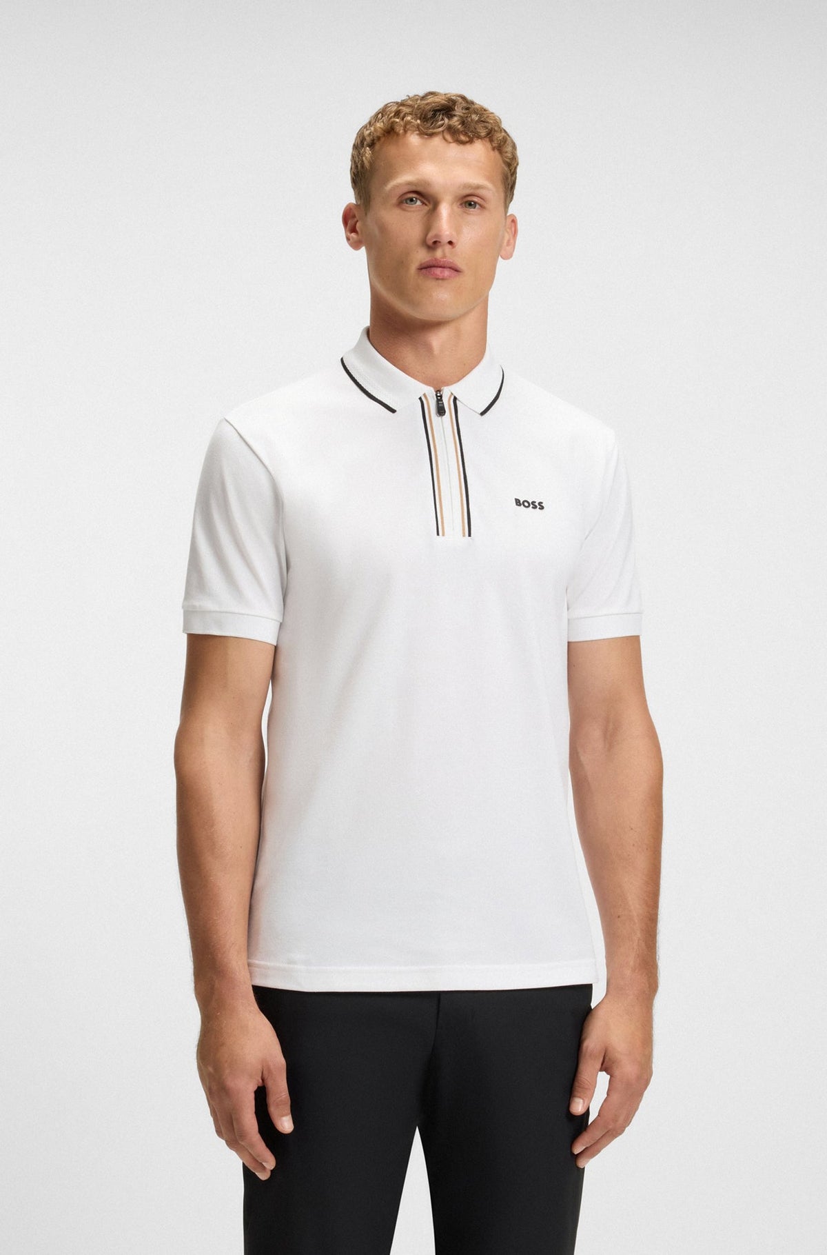 Polo sport pour homme par HUGO BOSS | 50544450 Blanc | Boutique Vvög, vêtements mode pour homme et femme
