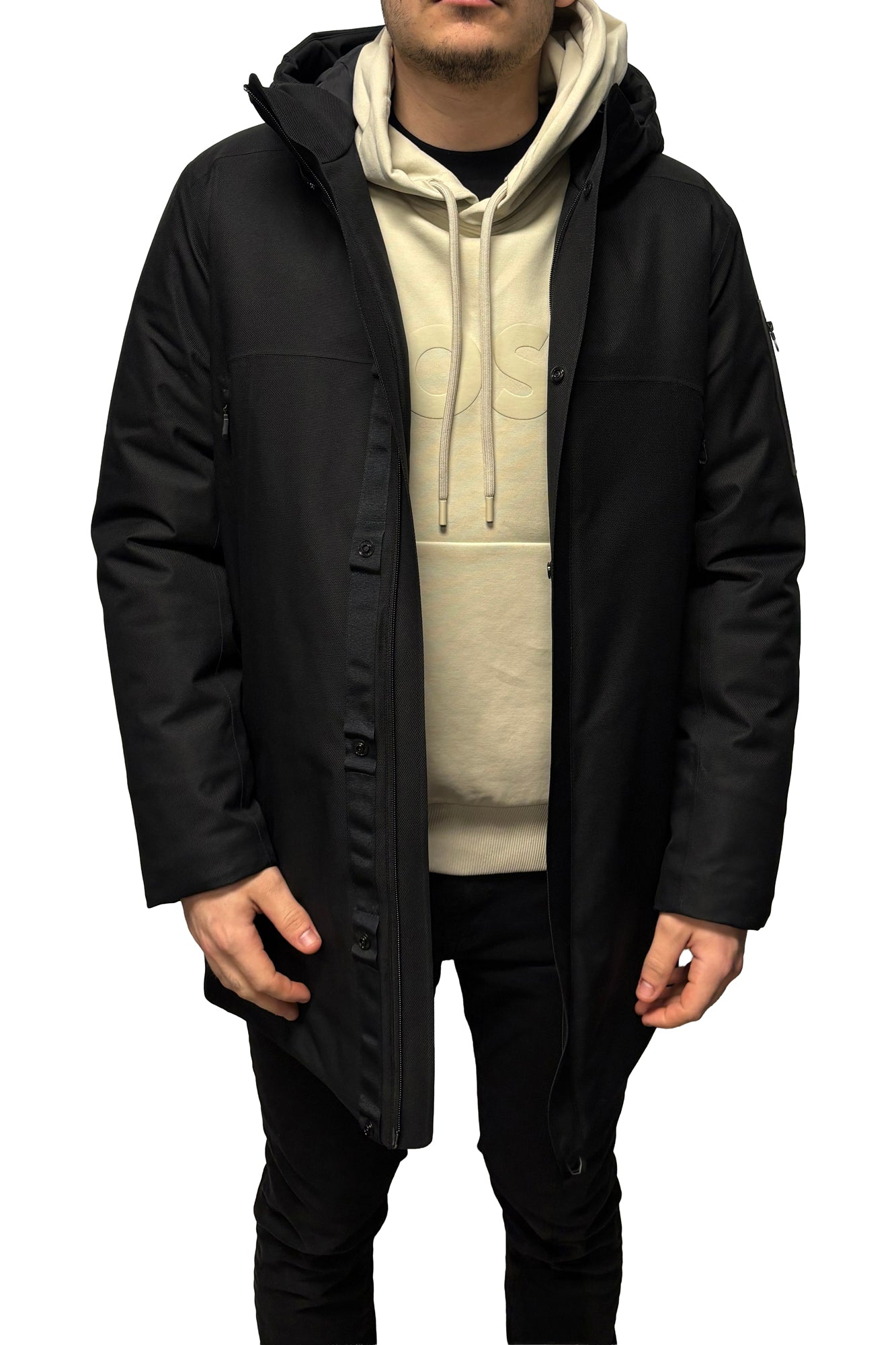 Coupe-vent mi-saison pour homme par HUGO BOSS | 50544563 Noir | Boutique Vvög, vêtements mode pour homme et femme