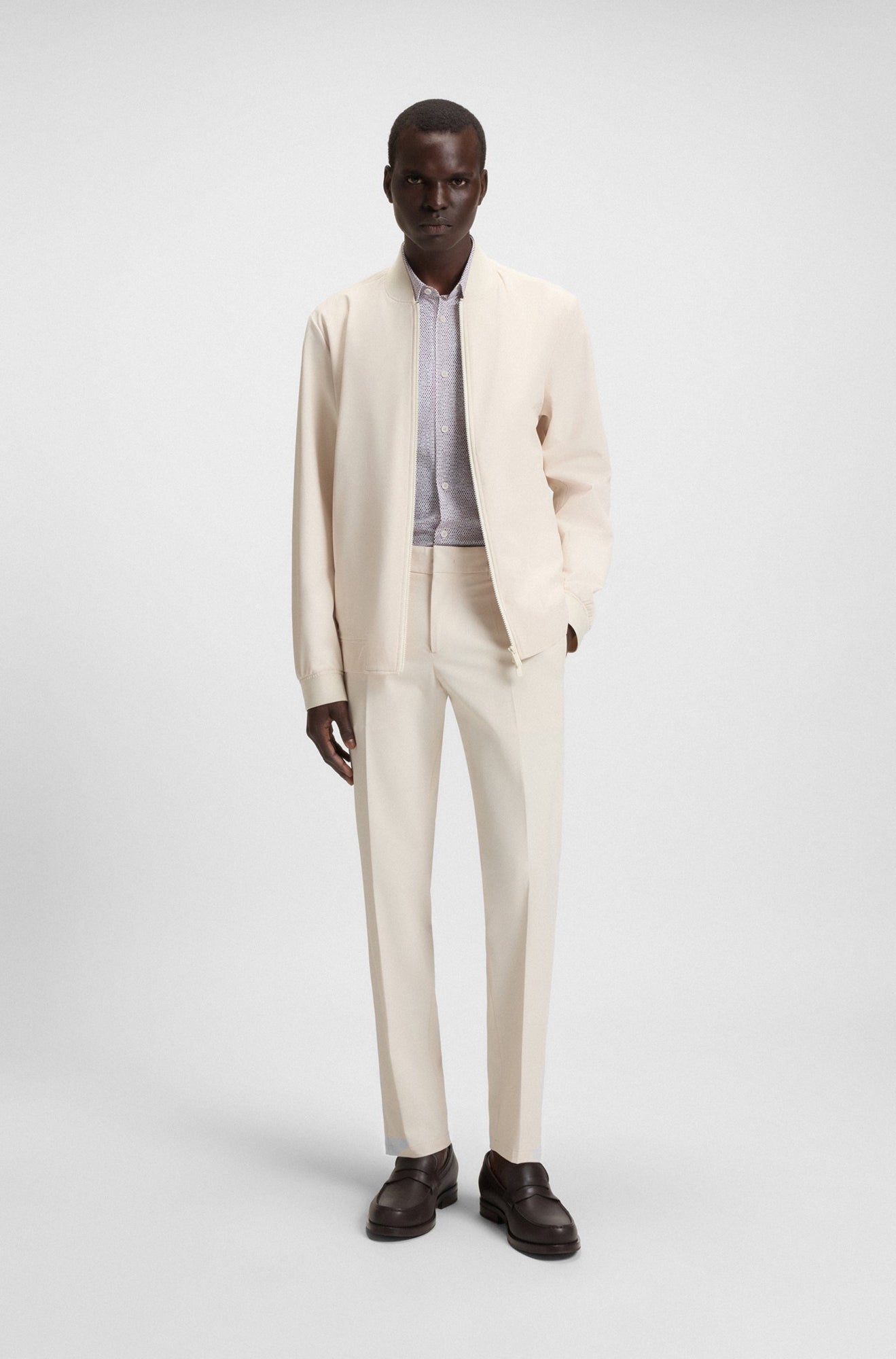 Chemise habillée pour homme par HUGO BOSS | 50545269 Brun Moyen | Boutique Vvög, vêtements mode pour homme et femme