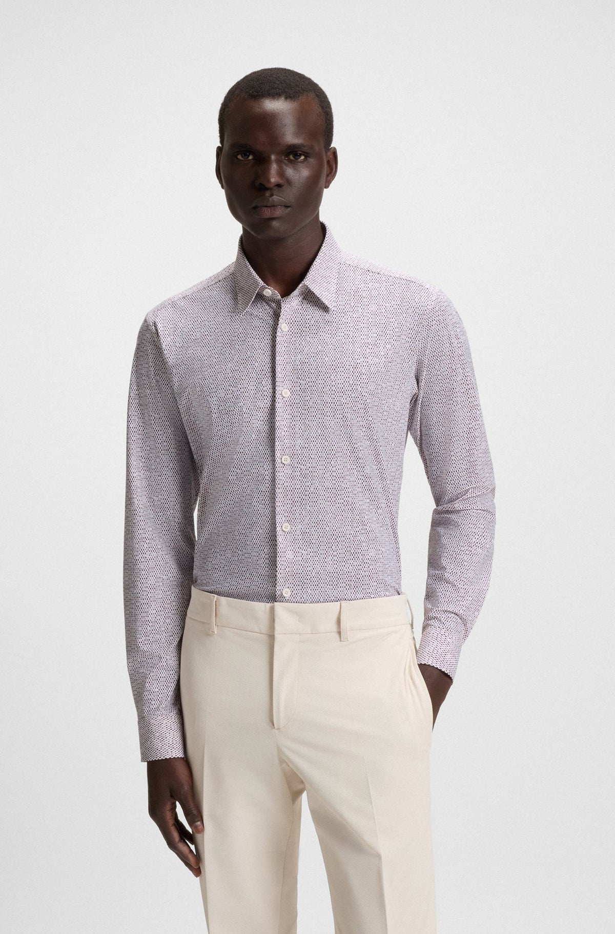 Chemise habillée pour homme par HUGO BOSS | 50545269 Brun Moyen | Boutique Vvög, vêtements mode pour homme et femme