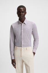 Chemise habillée pour homme par HUGO BOSS | 50545269 Brun Moyen | Boutique Vvög, vêtements mode pour homme et femme