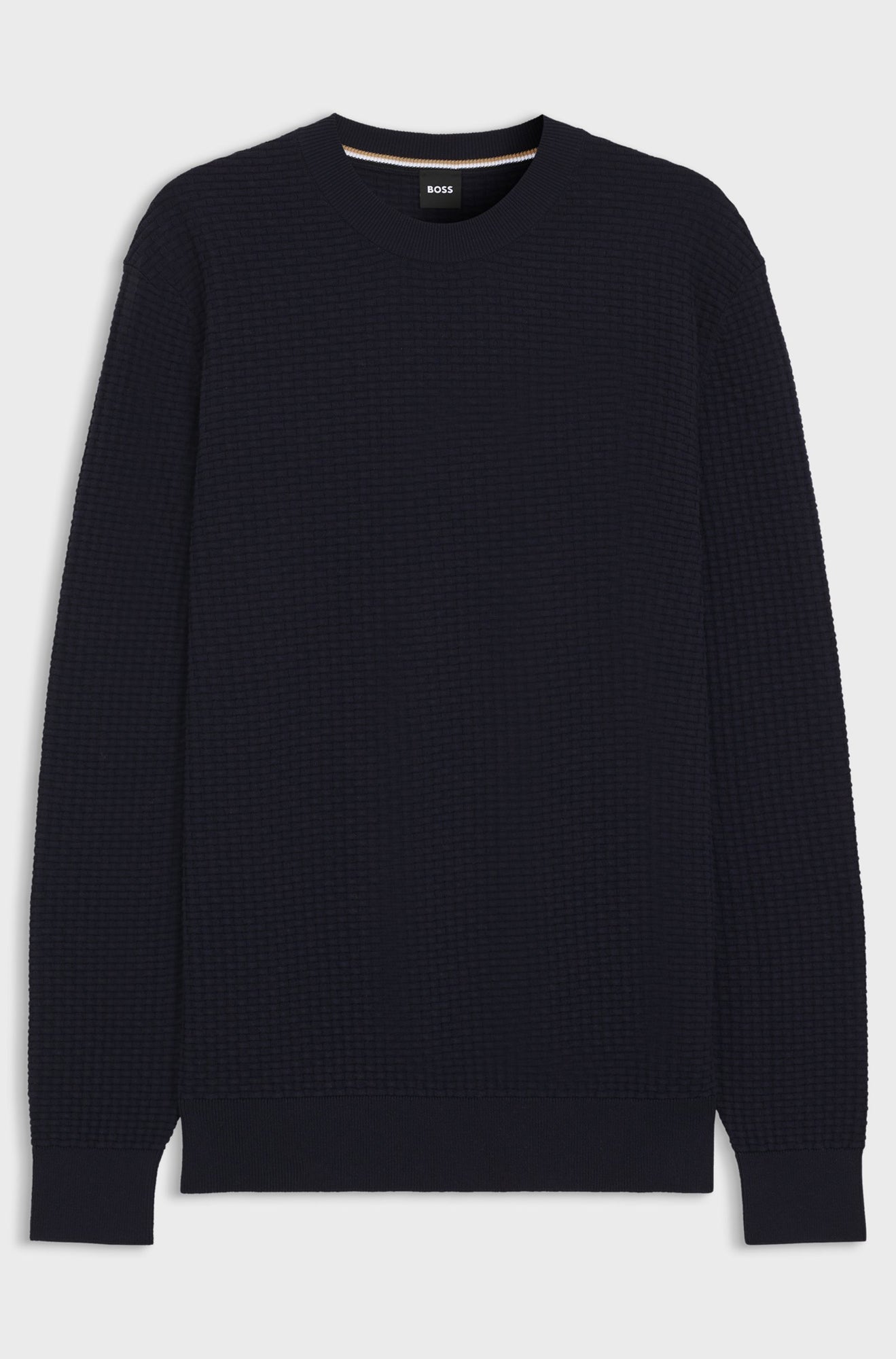 Tricot toutes saisons pour homme par HUGO BOSS | 50545283 Bleu Foncé | Boutique Vvög, vêtements mode pour homme et femme