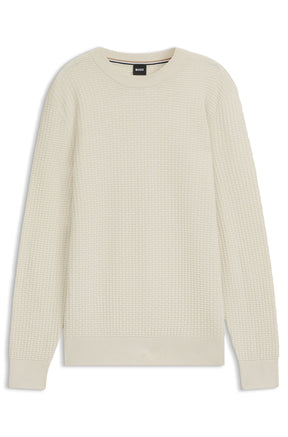 Tricot toutes saisons pour homme par HUGO BOSS | 50545283 Blanc | Boutique Vvög, vêtements mode pour homme et femme