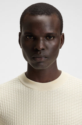 Tricot toutes saisons pour homme par HUGO BOSS | 50545283 Blanc | Boutique Vvög, vêtements mode pour homme et femme