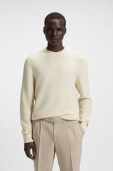 Tricot toutes saisons pour homme par HUGO BOSS | 50545283 Blanc | Boutique Vvög, vêtements mode pour homme et femme