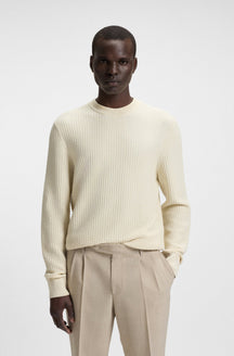 Tricot toutes saisons pour homme par HUGO BOSS | 50545283 Blanc | Boutique Vvög, vêtements mode pour homme et femme