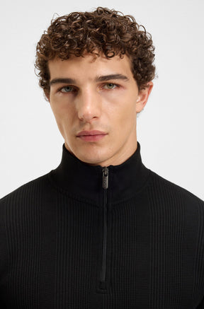 Chandail haut col pour homme par HUGO BOSS | 50545597 Noir | Boutique Vvög, vêtements mode pour homme et femme