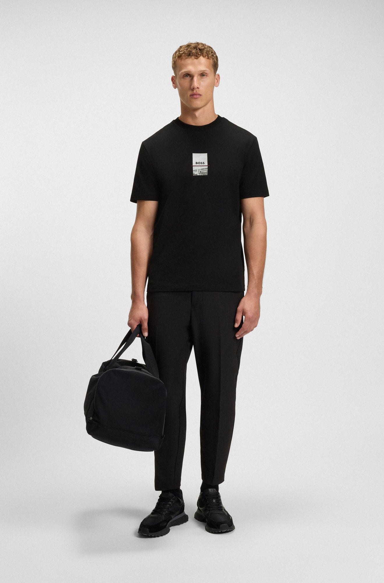 T-Shirt pour homme par HUGO BOSS | 50545869 Noir | Boutique Vvög, vêtements mode pour homme et femme