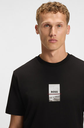 T-Shirt pour homme par HUGO BOSS | 50545869 Noir | Boutique Vvög, vêtements mode pour homme et femme