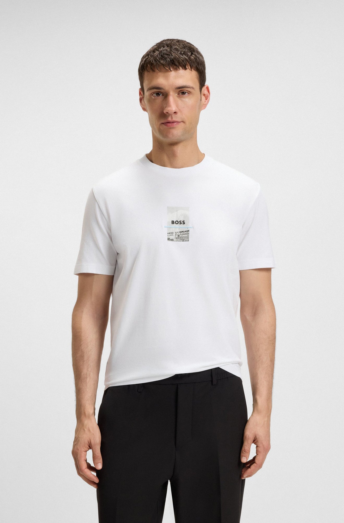 T-Shirt pour homme par HUGO BOSS | 50545869 Blanc | Boutique Vvög, vêtements mode pour homme et femme
