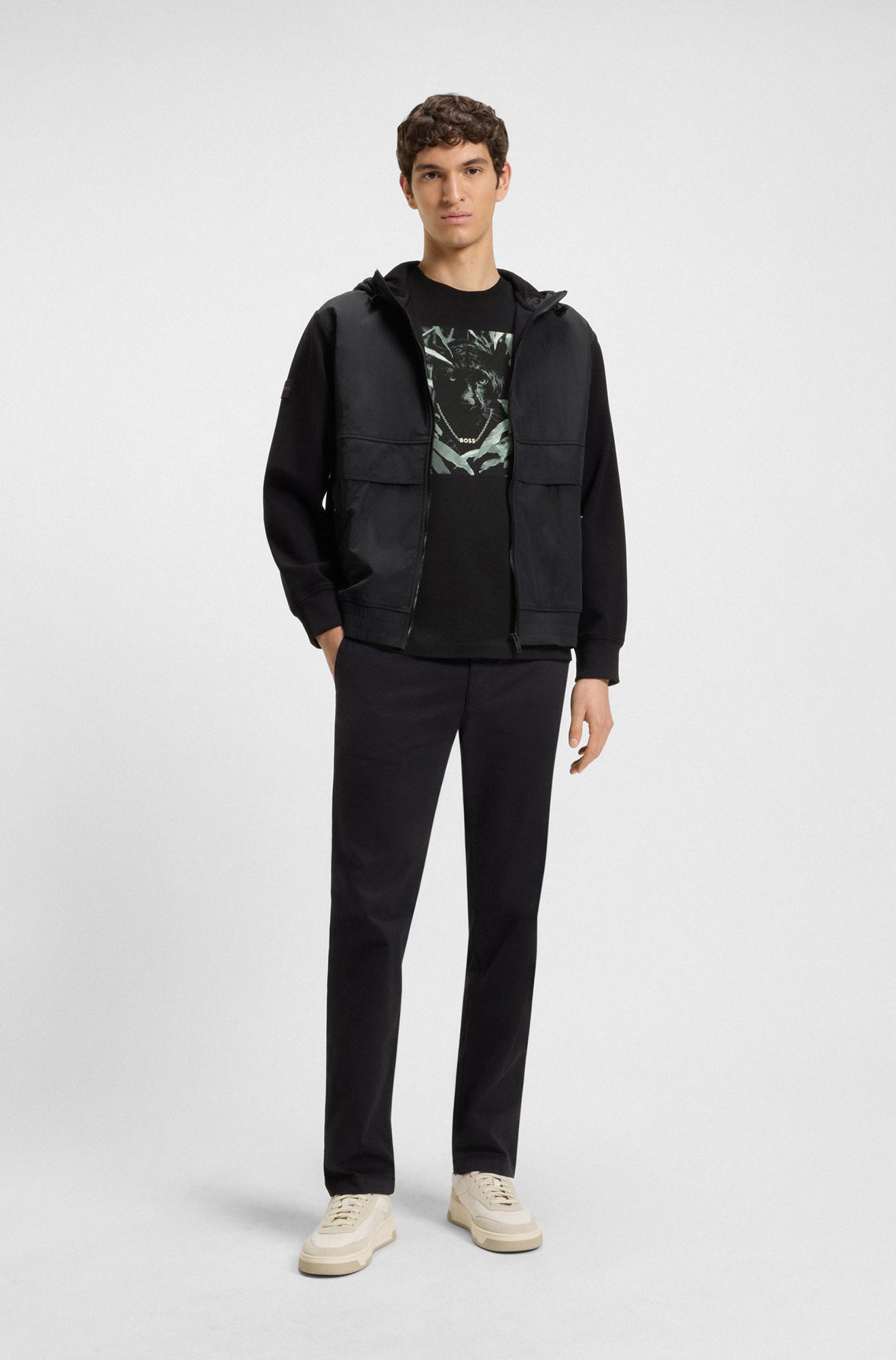 T-Shirt pour homme par HUGO BOSS | 50546362 Noir | Boutique Vvög, vêtements mode pour homme et femme