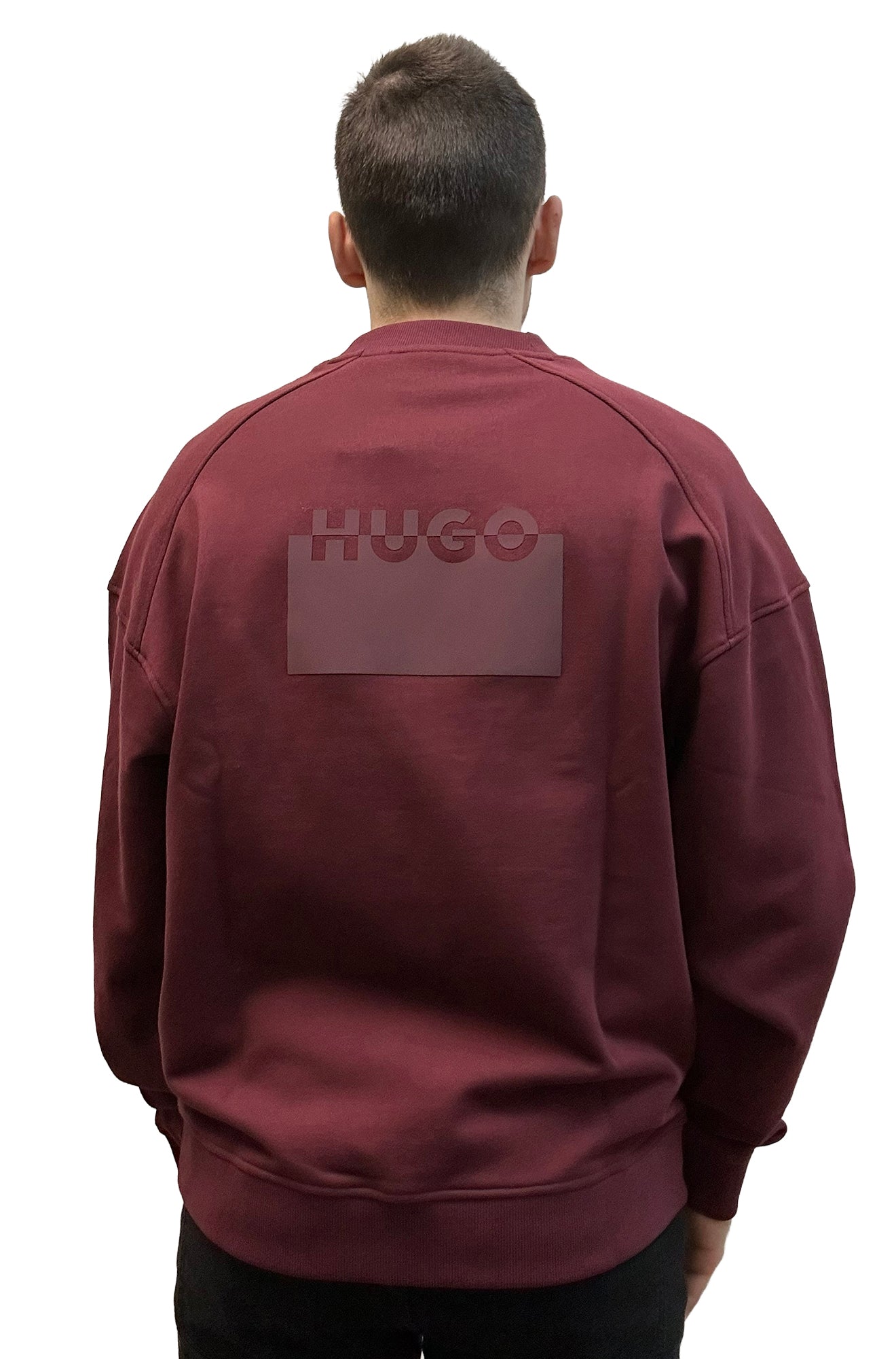 Chandail manches longues pour homme par HUGO BOSS | 50546672 Rouge foncé | Boutique Vvög, vêtements mode pour homme et femme