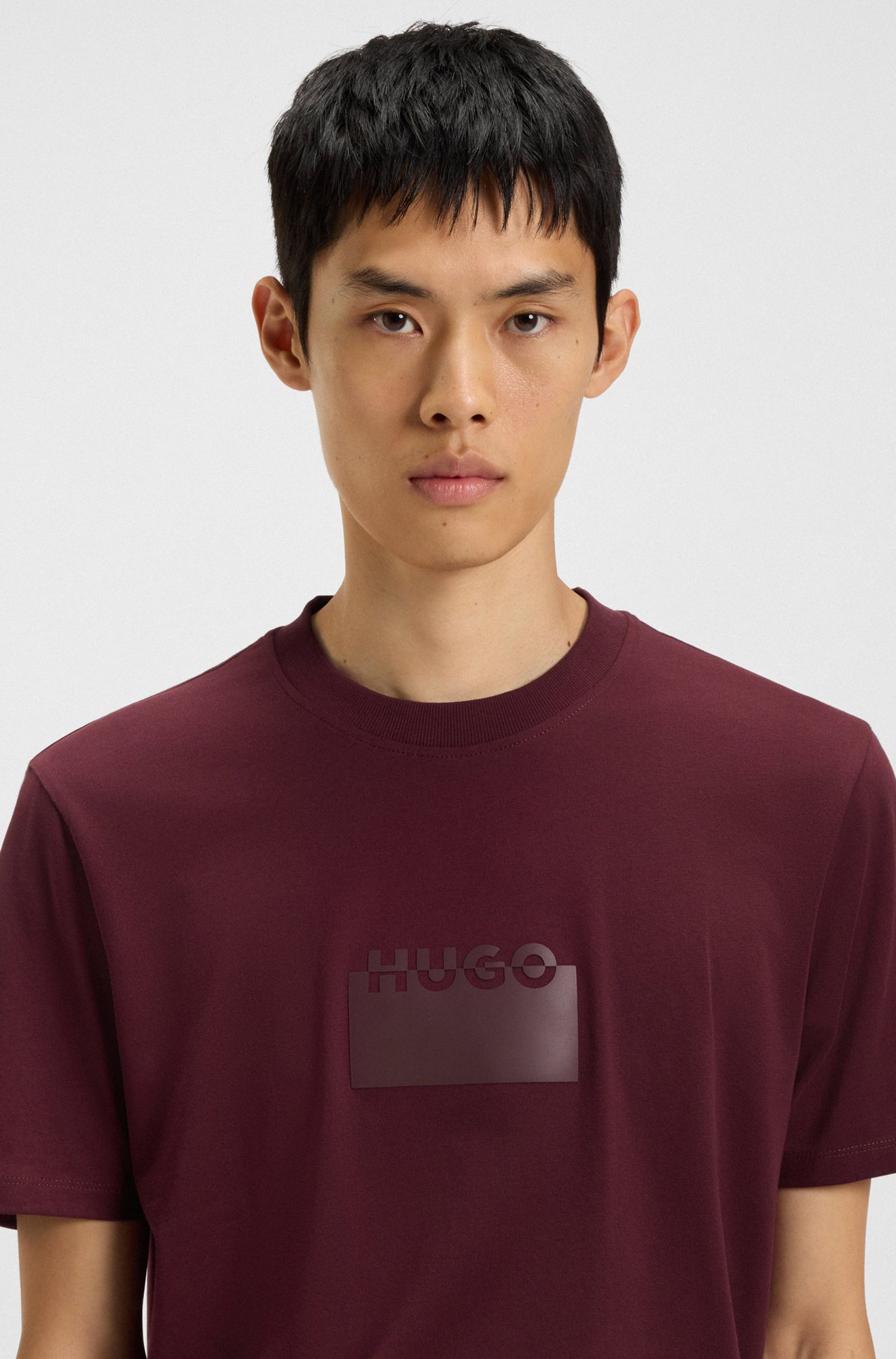 T-Shirt pour homme par HUGO BOSS | 50546867 Rouge Foncé | Boutique Vvög, vêtements mode pour homme et femme