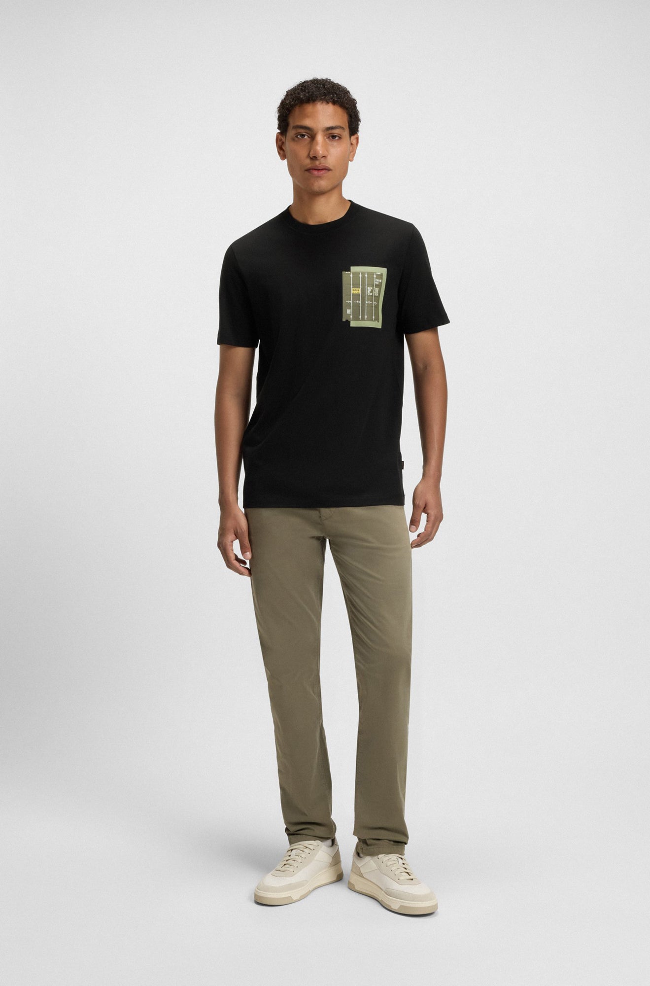 T-Shirt pour homme par HUGO BOSS | 50546920 Noir | Boutique Vvög, vêtements mode pour homme et femme