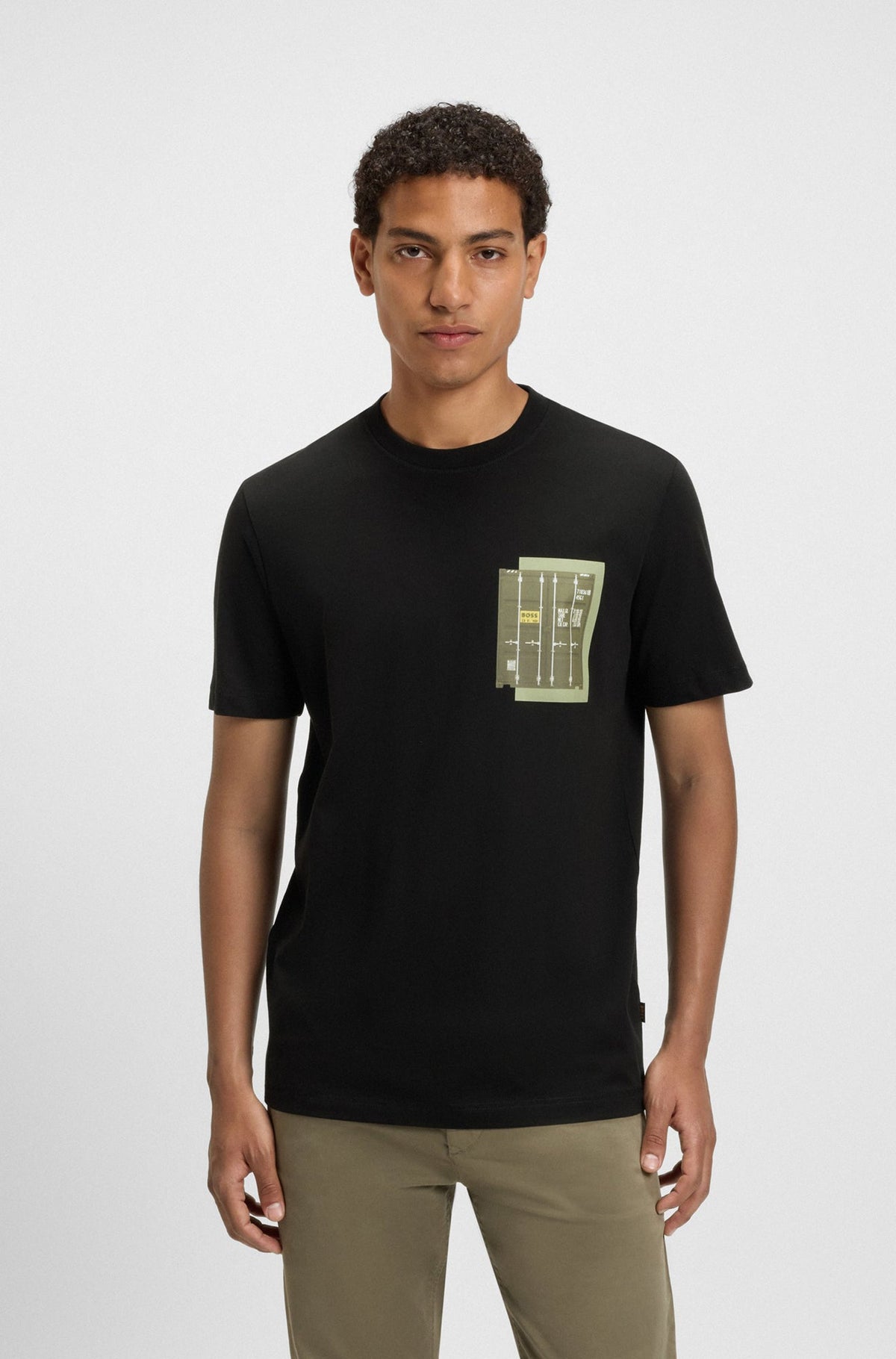 T-Shirt pour homme par HUGO BOSS | 50546920 Noir | Boutique Vvög, vêtements mode pour homme et femme