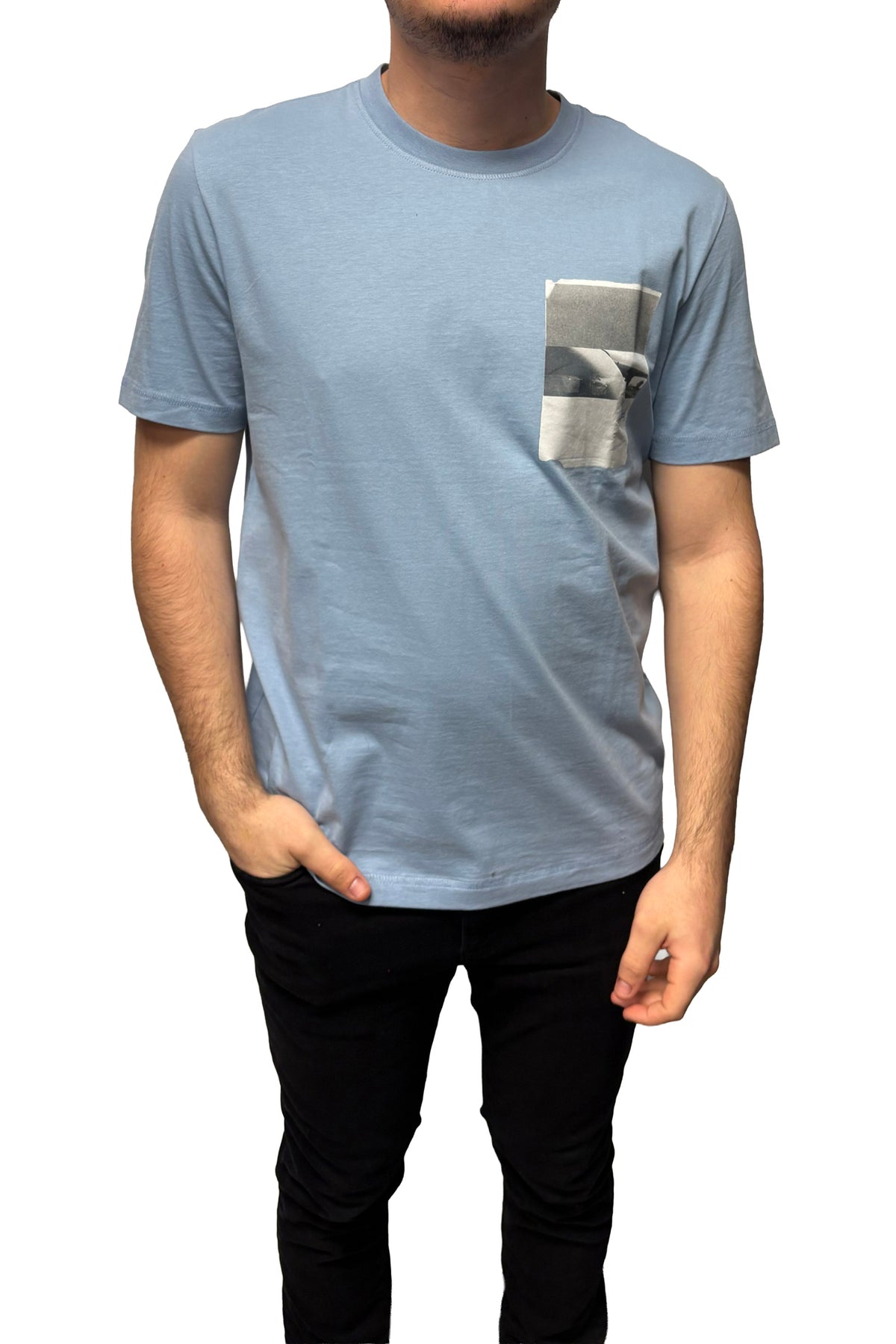 T-Shirt pour homme par HUGO BOSS | 50546920 Bleu Ouvert | Boutique Vvög, vêtements mode pour homme et femme