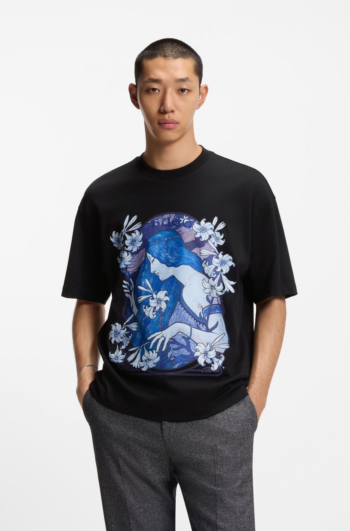 T-Shirt pour homme par HUGO BOSS | 50548466 Noir | Boutique Vvög, vêtements mode pour homme et femme