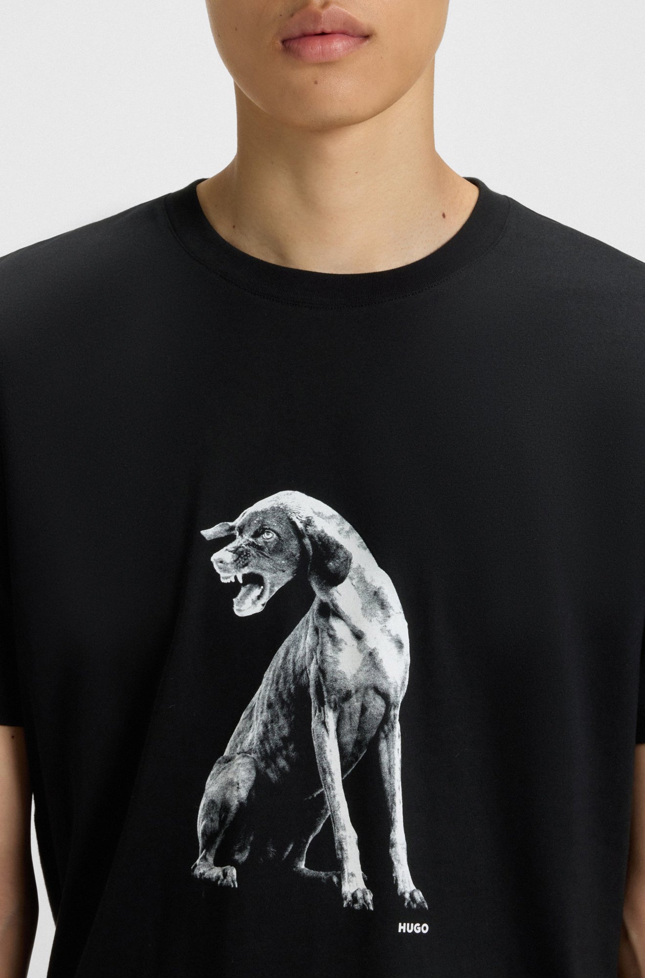 T-Shirt pour homme par HUGO BOSS | 50548557 Noir2 | Boutique Vvög, vêtements mode pour homme et femme