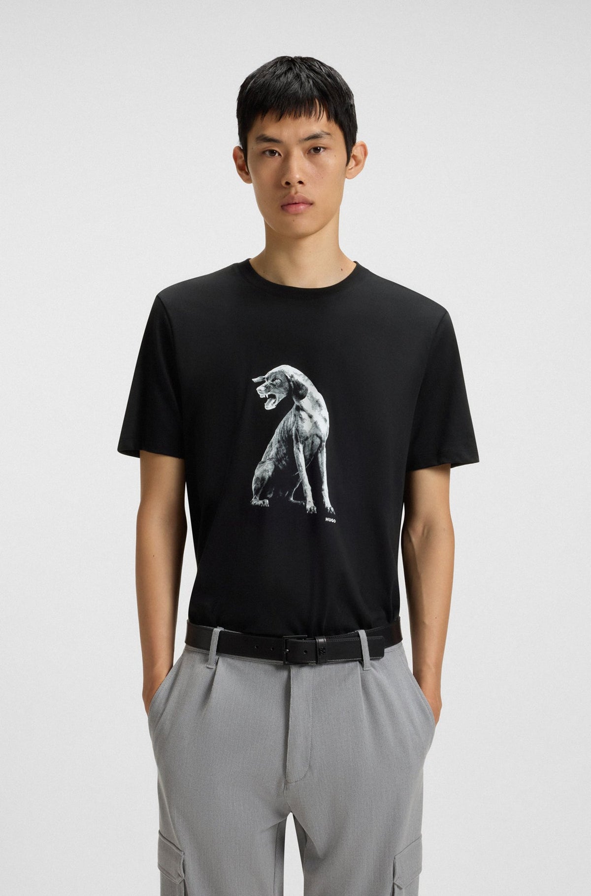 T-Shirt pour homme par HUGO BOSS | 50548557 Noir2 | Boutique Vvög, vêtements mode pour homme et femme