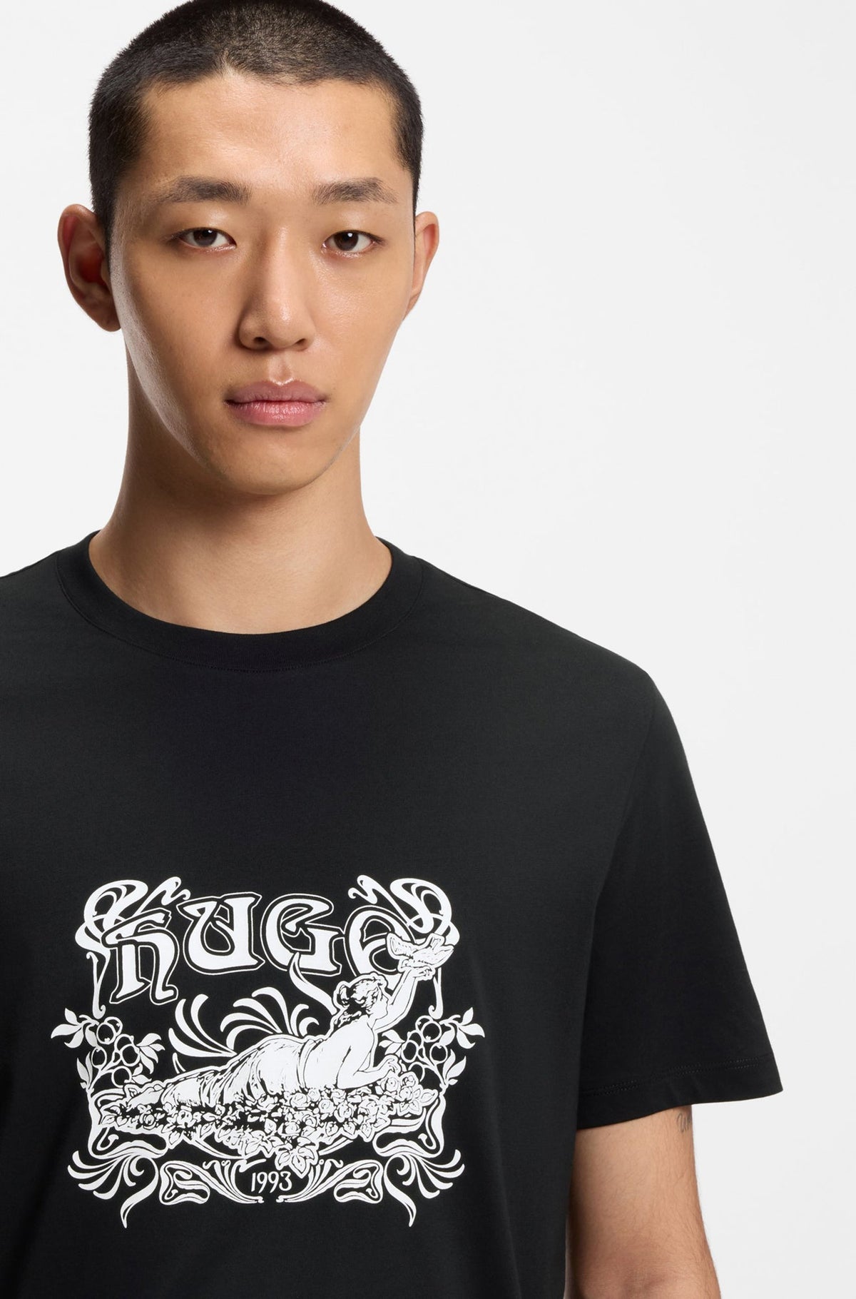 T-Shirt pour homme par HUGO | 50548565 Noir | Boutique Vvög, vêtements mode pour homme et homme