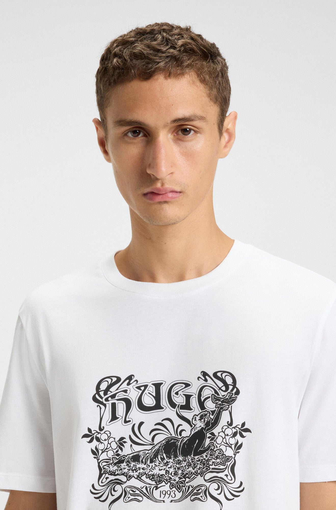 T-Shirt pour homme par HUGO | 50548565 Blanc | Boutique Vvög, vêtements mode pour homme et homme