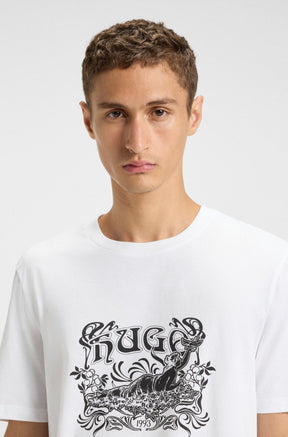 T-Shirt pour homme par HUGO | 50548565 Blanc | Boutique Vvög, vêtements mode pour homme et homme