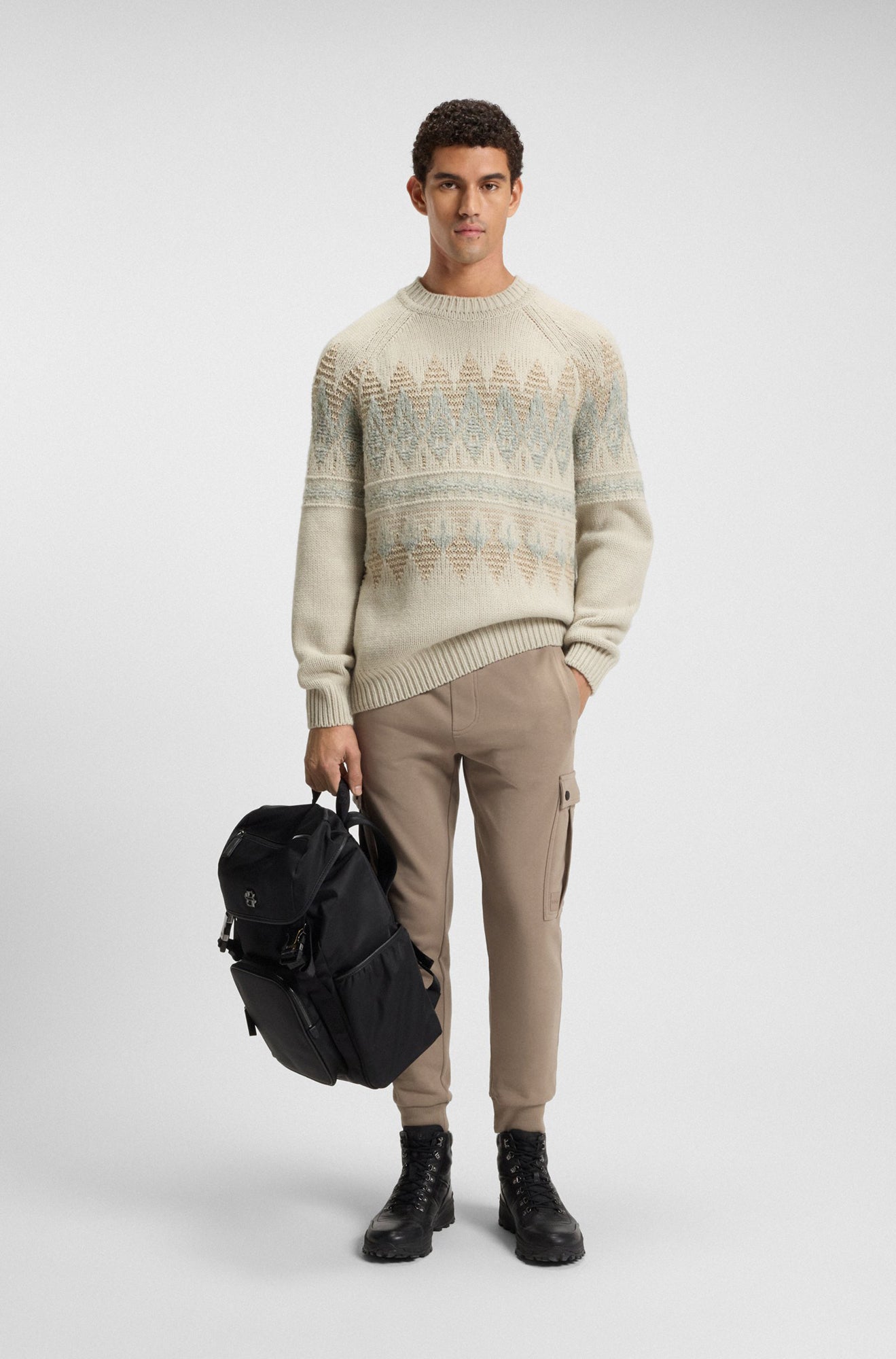 Tricot pour homme par HUGO BOSS | 50548686 Beige Clair | Boutique Vvög, vêtements mode pour homme et femme