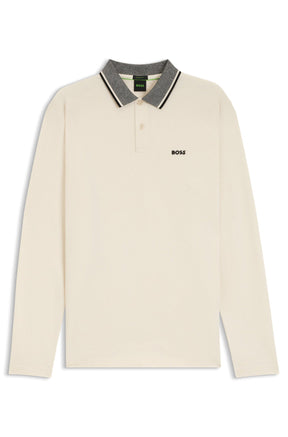 Polo manches longues pour homme par HUGO BOSS | 50548970 Blanc | Boutique Vvög, vêtements mode pour homme et femme