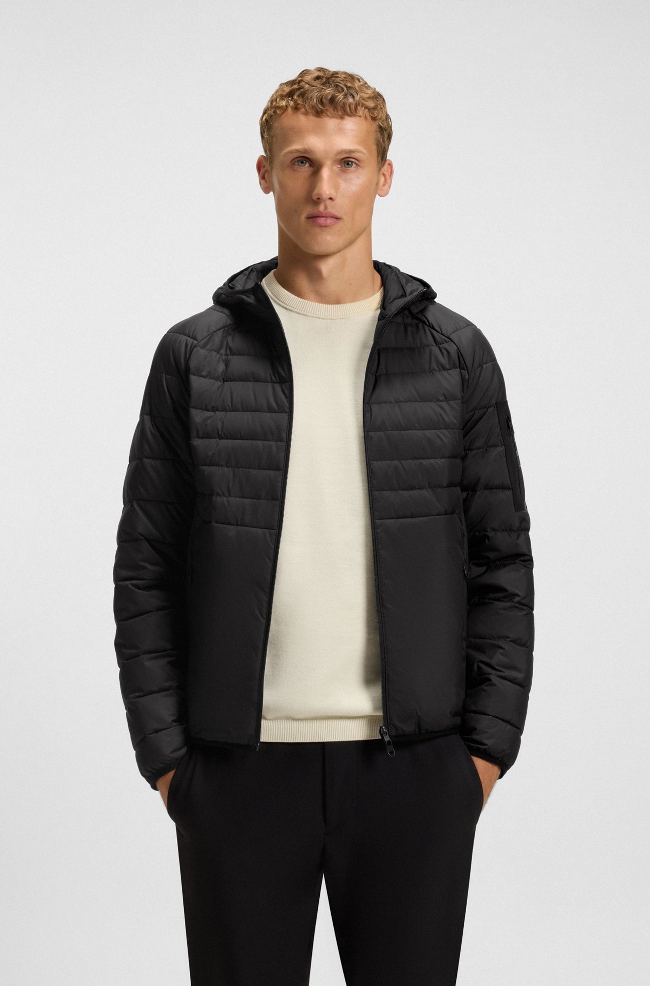 Coupe-vent mi-saison pour homme par HUGO BOSS | 50549181 Noir | Boutique Vvög, vêtements mode pour homme et femme